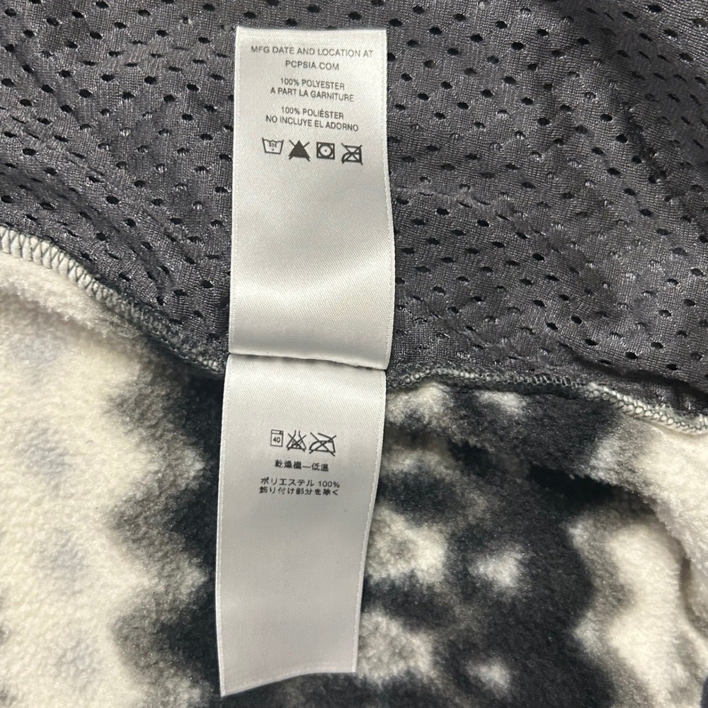Patagonia Synchilla Fleece Full Zip Hoodie Fair Isle Black White 25270 FA15 - Picture 6 of 9